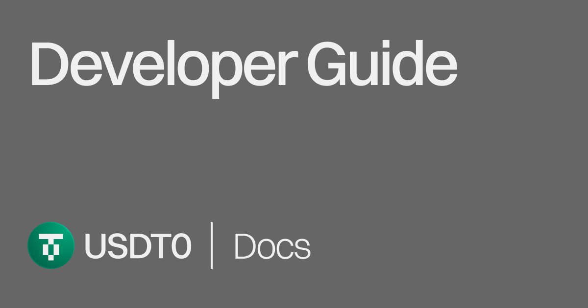Developer Guide | USDT0 Docs
